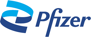 the logo for pfizer, featuring elements of hidradénite suppurée.